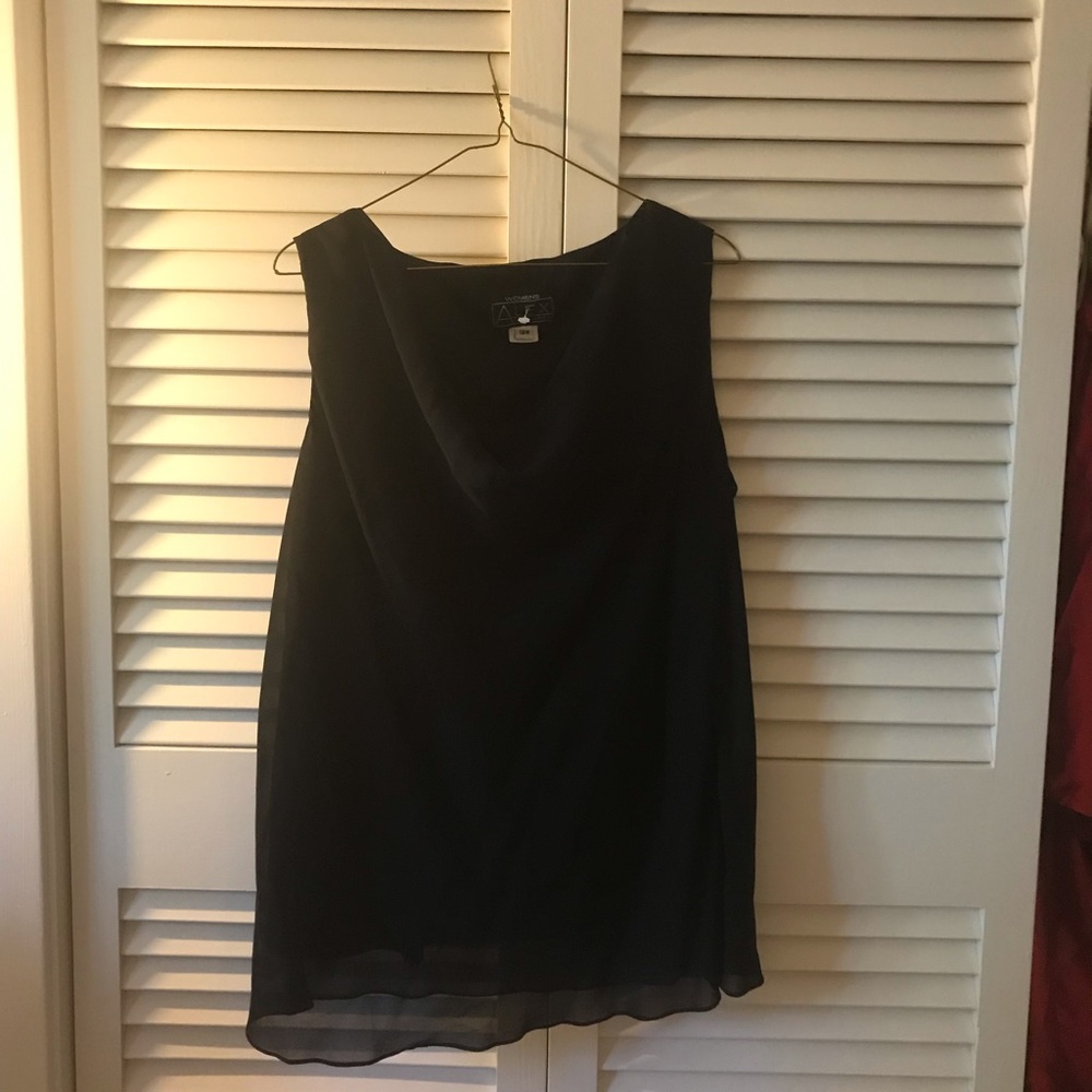 Chiffon Black Tank & Skirt Set